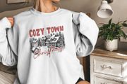 Cozy Town Christmas PNG, Retro, an Illustration by SharpMarketplace (Thumbnail 9 of 9)