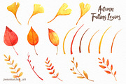 Autumn falling leaves, an Animal Illustration by Colibri Watercolor (Thumbnail 6 of 10)