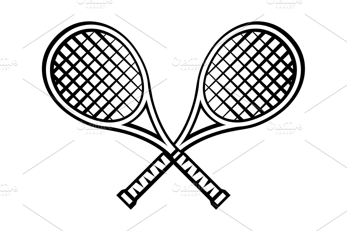 Tennis racket illustration., a Sport Illustration by incomible