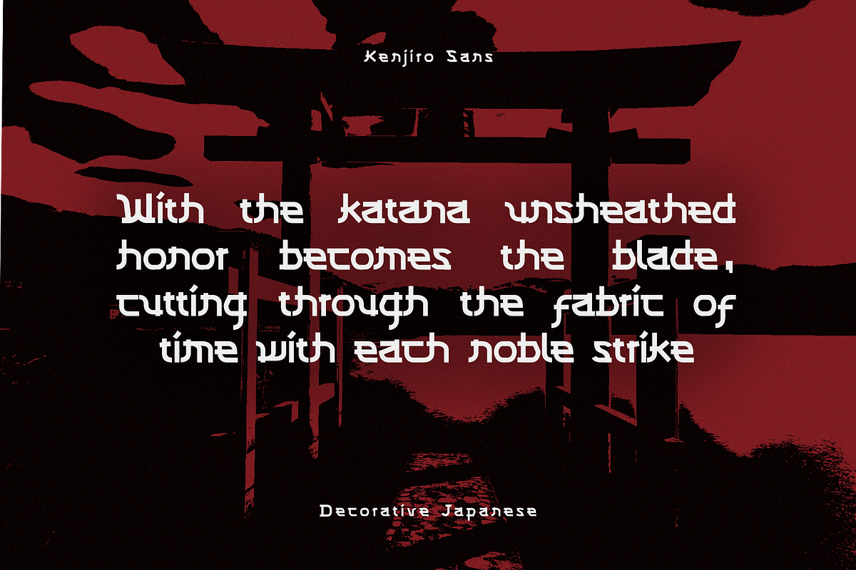 CF Kenjiro - Japanese Decorative, a Sans Serif Font by Indotype Foundry (Photo 10 of 10)