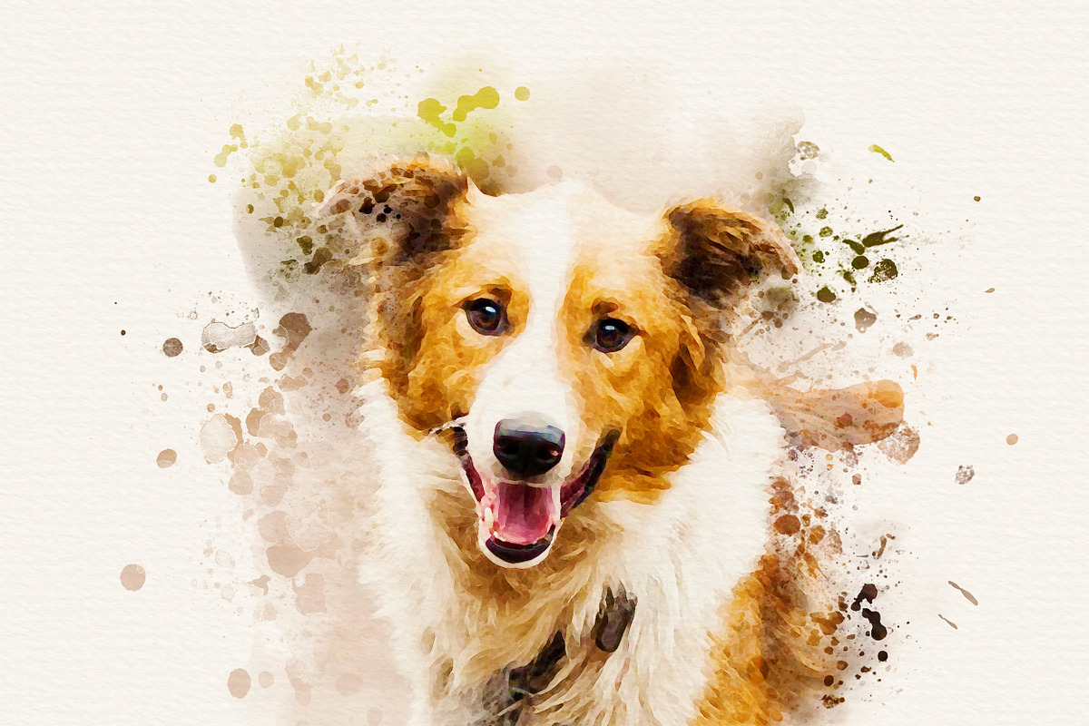 Pet Watercolor Effect Photoshop, an Action Add-On by liptouse (Photo 3 of 10)