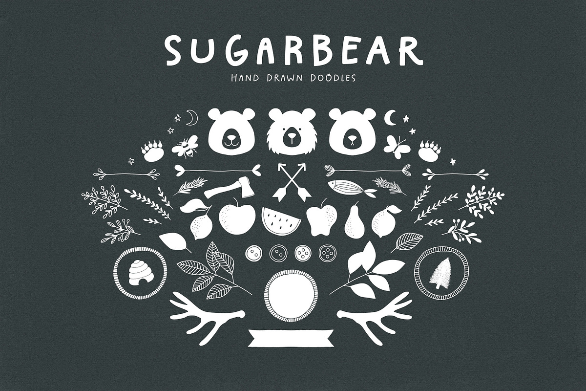 Sugarbear Type Family + Doodles, a Sans Serif Font by Callie Rian & Co. (Photo 12 of 13)