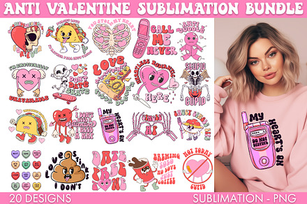 Anti Valentine's Day PNG Bundle