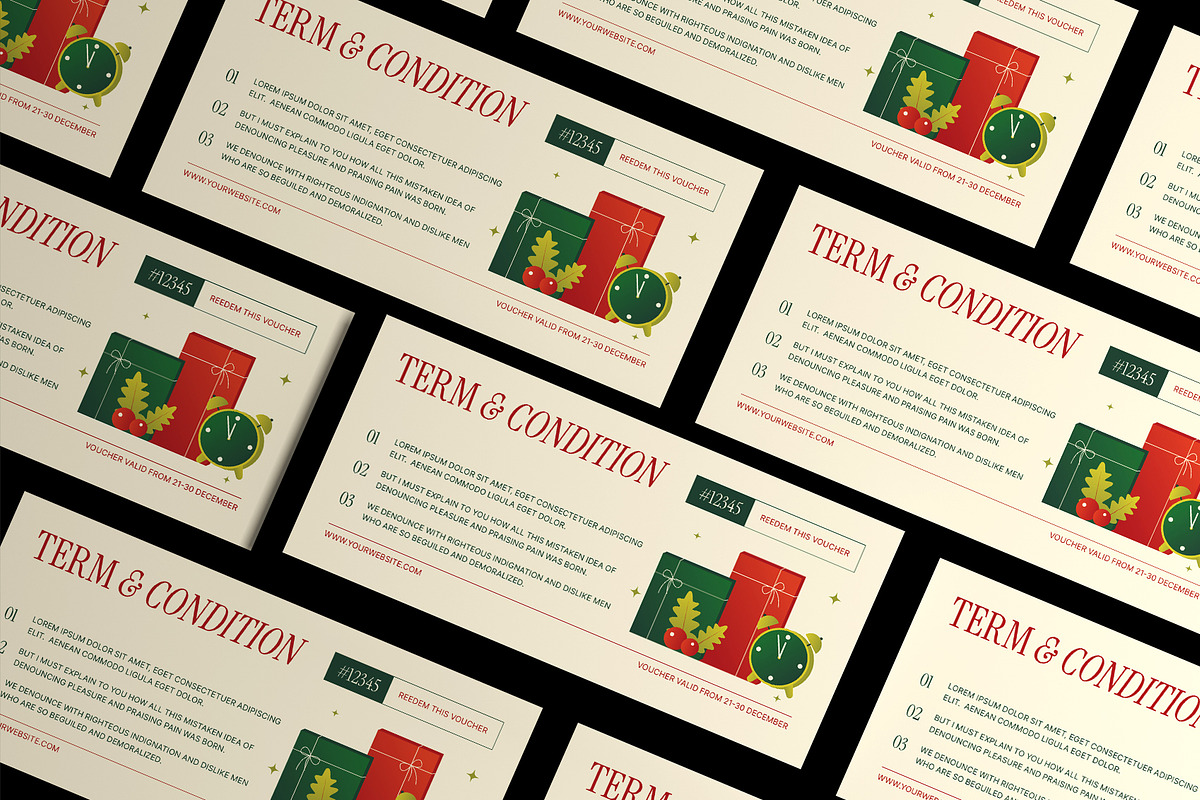 Christmas Gift Voucher, a Card Template by Neermana (Photo 3 of 4)
