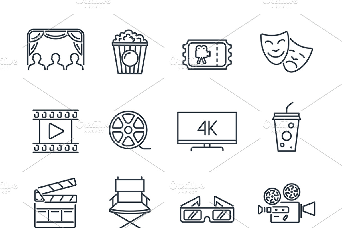 Cinema and Movie Themes, a Decorative Illustration by TAlex (Photo 4 of 6)