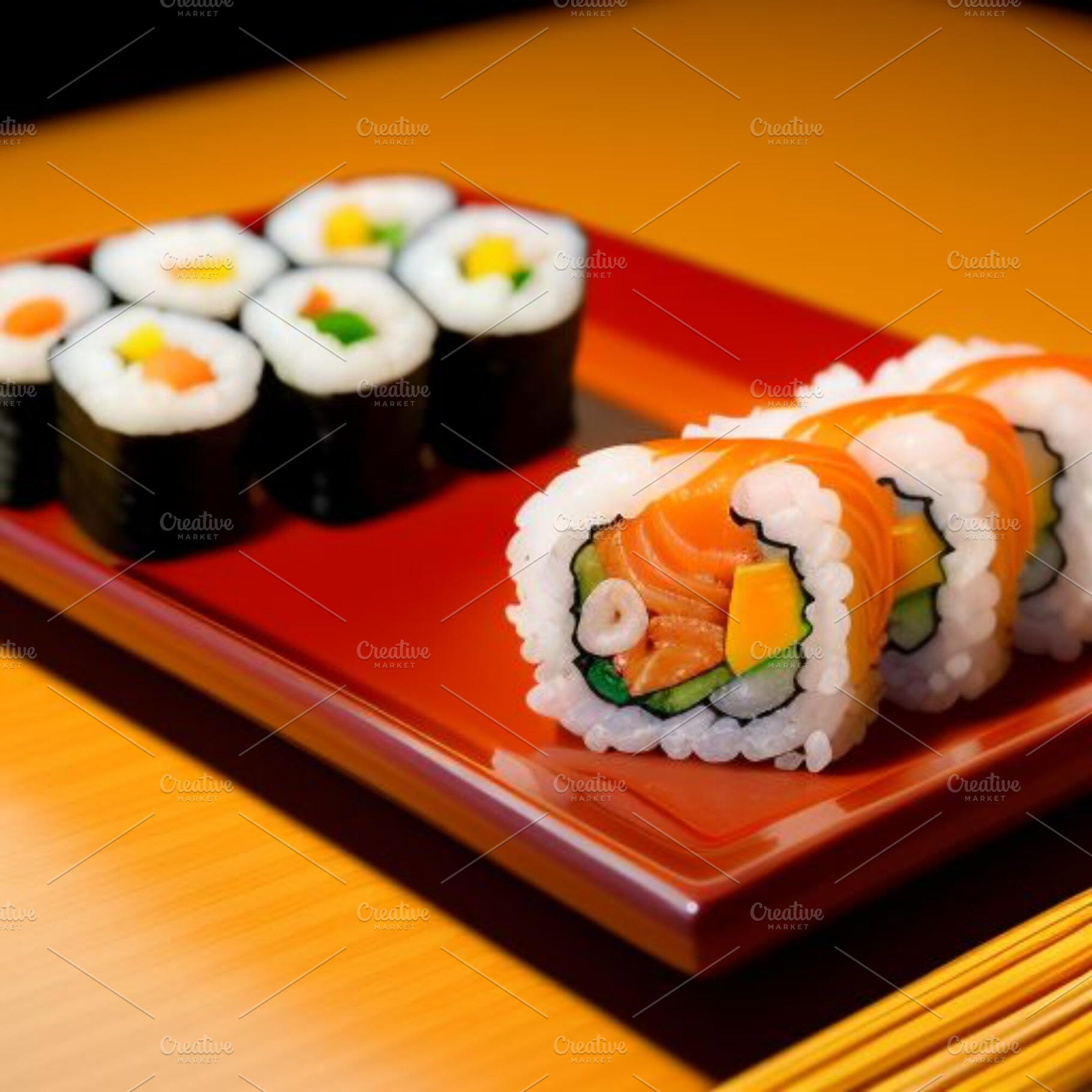 Fish sushi in restaurant image, a Food & Drink Photo by ComfortQ