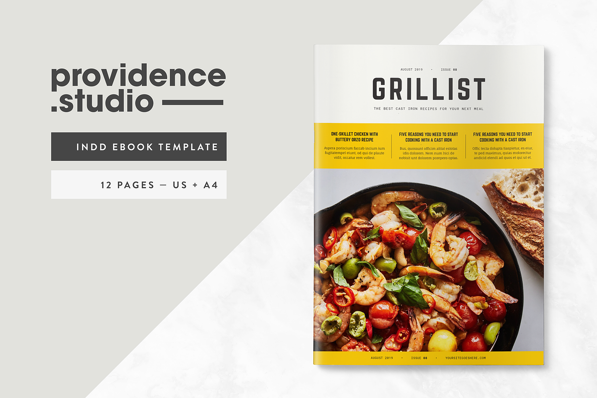 GRILLIST Recipe Ebook Template, a Magazine Template by Providence Studio (Photo 1 of 5)