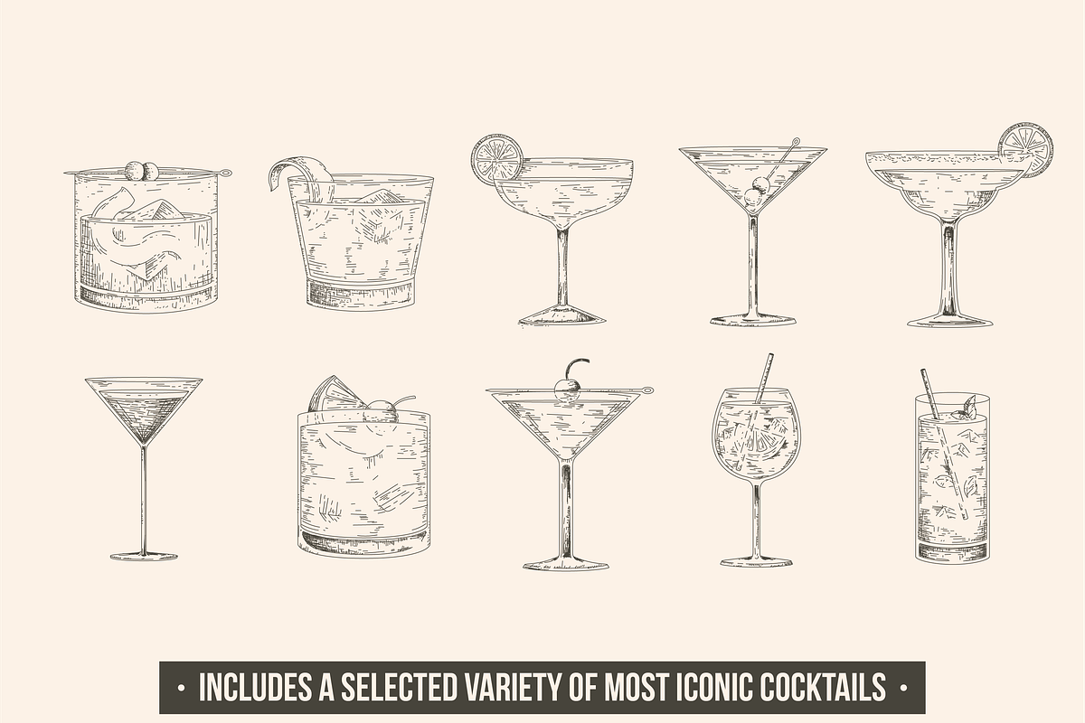 Hand Drawn Cocktails, a Food Illustration by Arshad Ali (Photo 2 of 4)