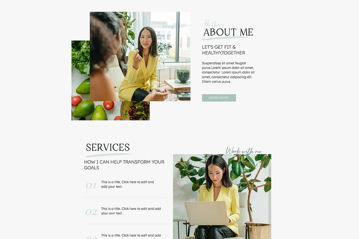 Wix Nutritionist Website Template, a Wix Template by Presentibox (Photo 6 of 10)