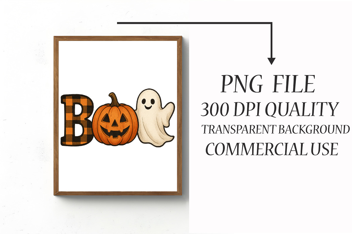 Halloween Boo PNG Cute Ghost PNG, a Graphic by Libby Wishes (Photo 3 of 6)