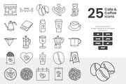 Cafe And Coffee Icon Pack, an Outline Icon by erifqizeicon (Thumbnail 1 of 3)