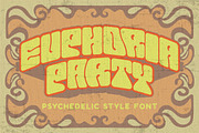 Euphoria Party - Psychedelic Font, a Font by PutraCetol Studio (Thumbnail 1 of 11)
