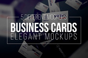 Business Cards - 5 Elegant Mockups, a Print Template by MockupSpace (Thumbnail 2 of 13)