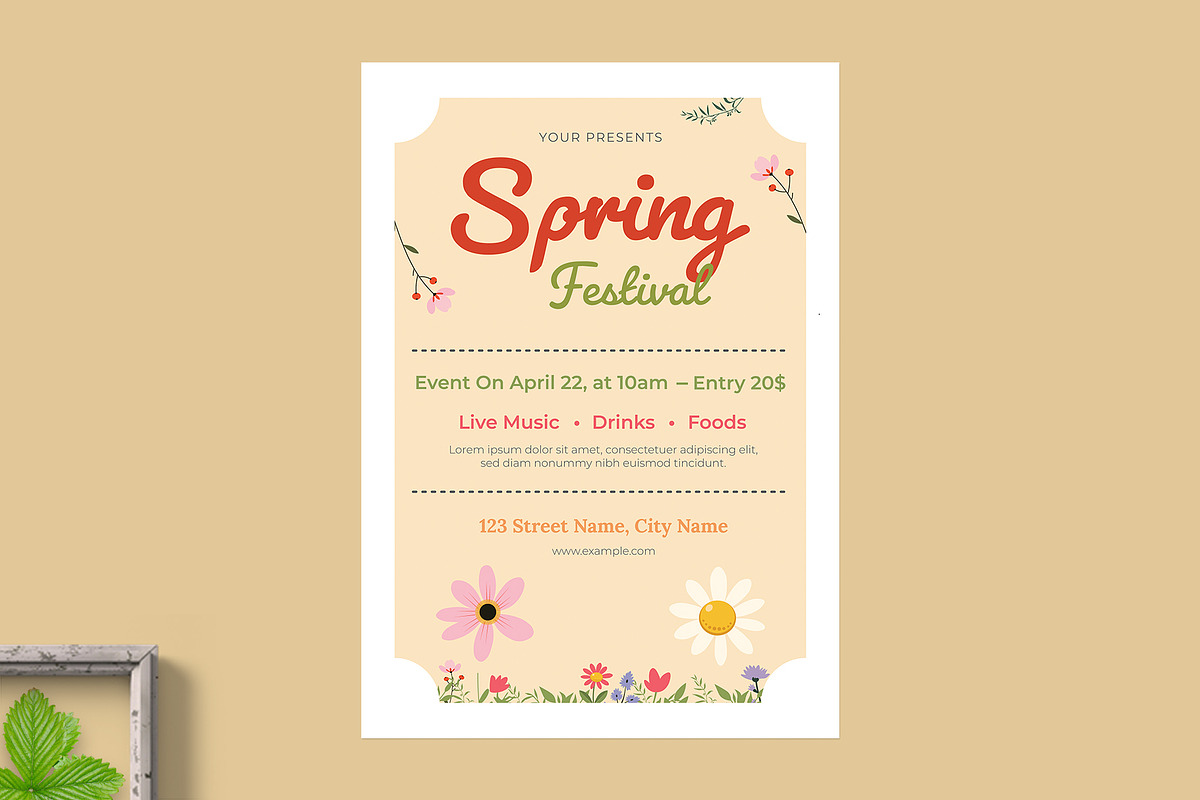 Spring Invitation Bundle, an Invitation Template by graphypix (Photo 4 of 6)