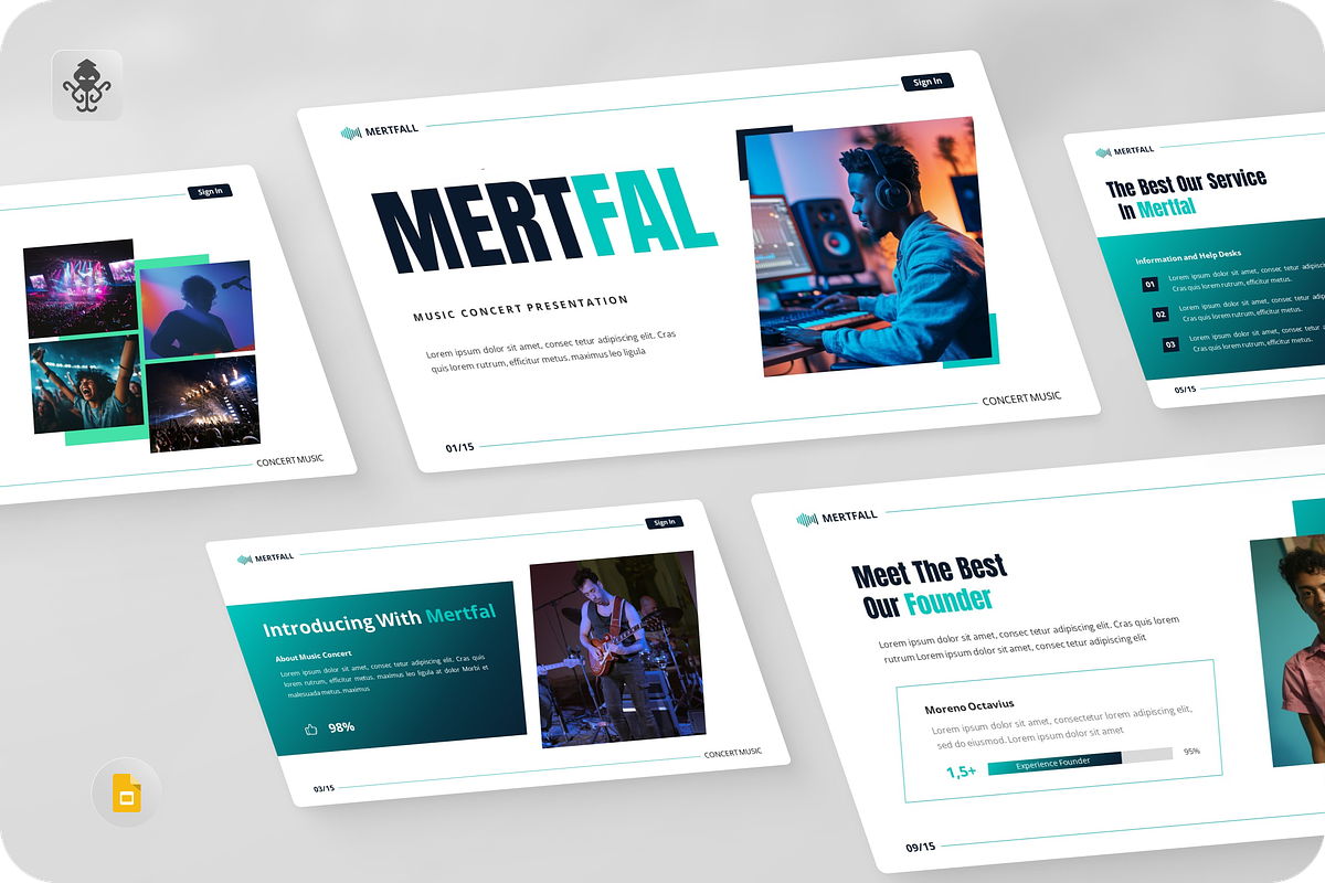 Mertfall Concert Music Google Slide, a Presentation Template by SquidPixey (Photo 1 of 6)