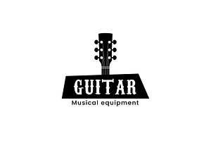 Guitar logo vector icon illustration, a Branding & Logo Template by Dyn Studio