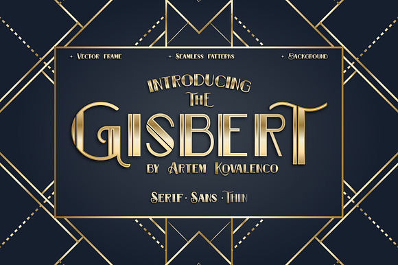 GISBERT font + vector background preview 8