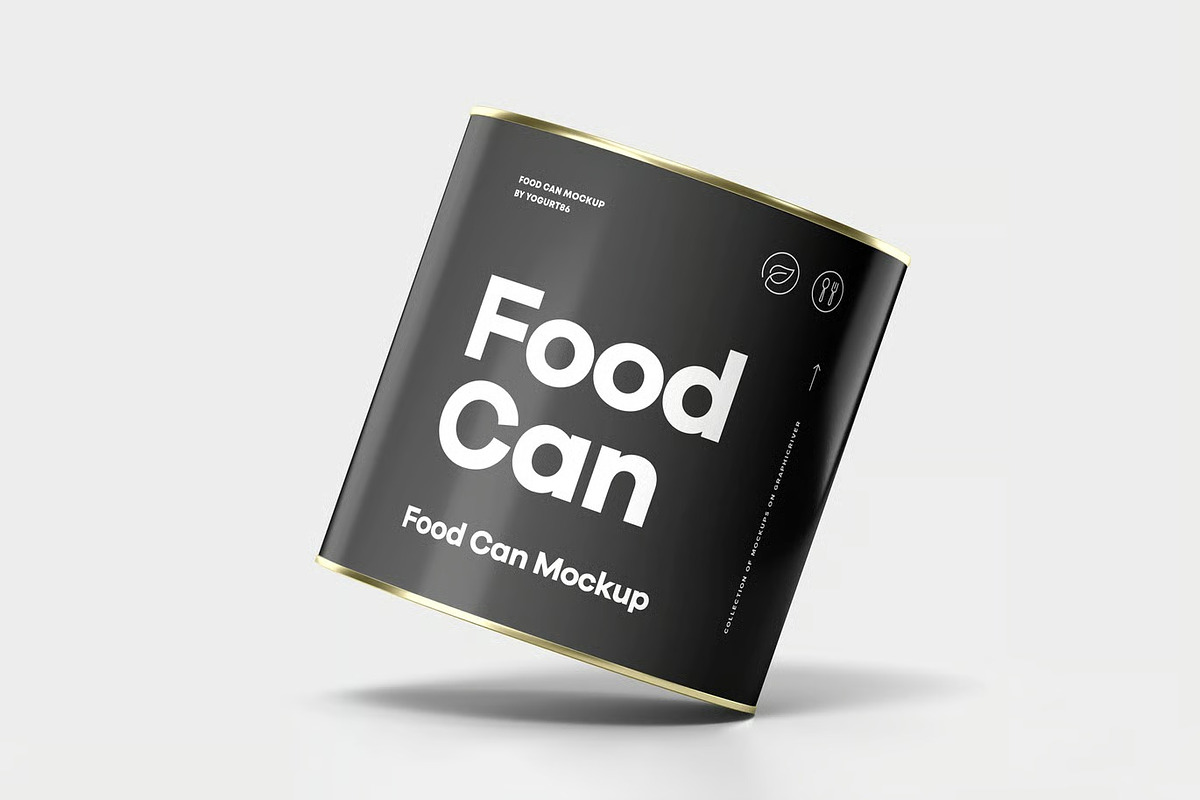 Food Can Mock-up, a Packaging Mockup by zippypixelstudio (Photo 10 of 15)