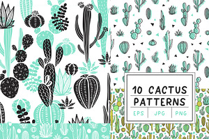 10 Cactus Patterns