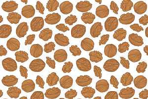 6 Nuts Seamless Patterns