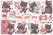 Final Girl Era Black Cat Clipart, a Seasonal Illustration by Blumensdiary (Thumbnail 1 of 6)