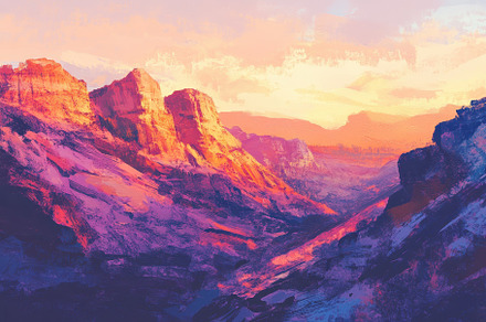 Stunning sunset over canyon landscap, a Photo by Iftikhar Alam