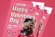 Pink Valentine Day Flyer Set, a Flyer Template by SquidPixey (Thumbnail 5 of 6)