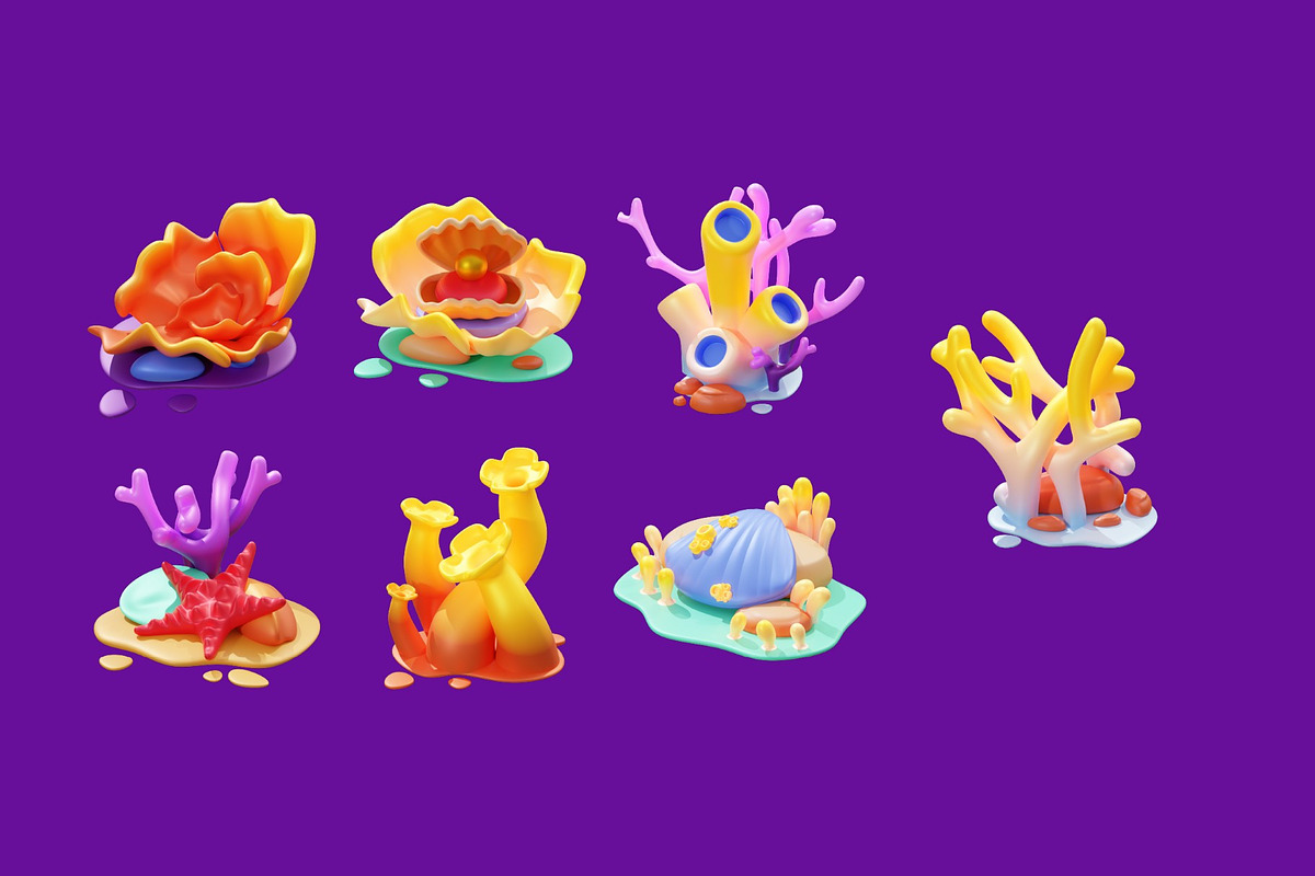 Ocean Object 3D Illustration, an Object Illustration by graphicook (Photo 2 of 3)