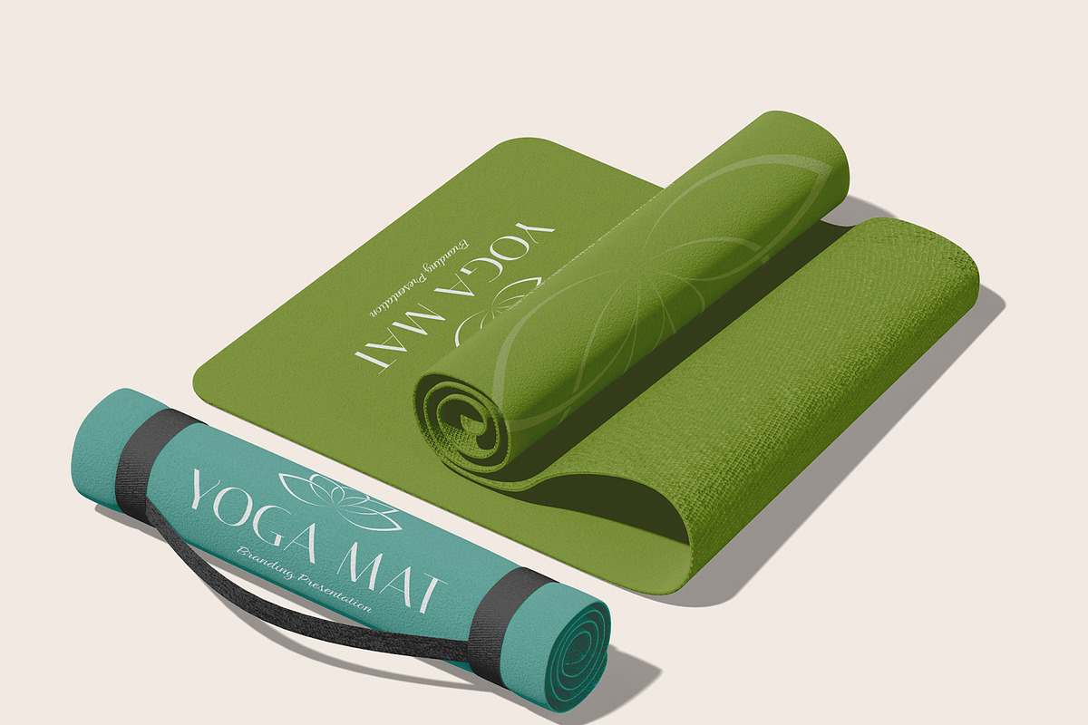 Yoga Mat Mockup, a Merchandise Mockup by Permadi Creative (Photo 4 of 5)