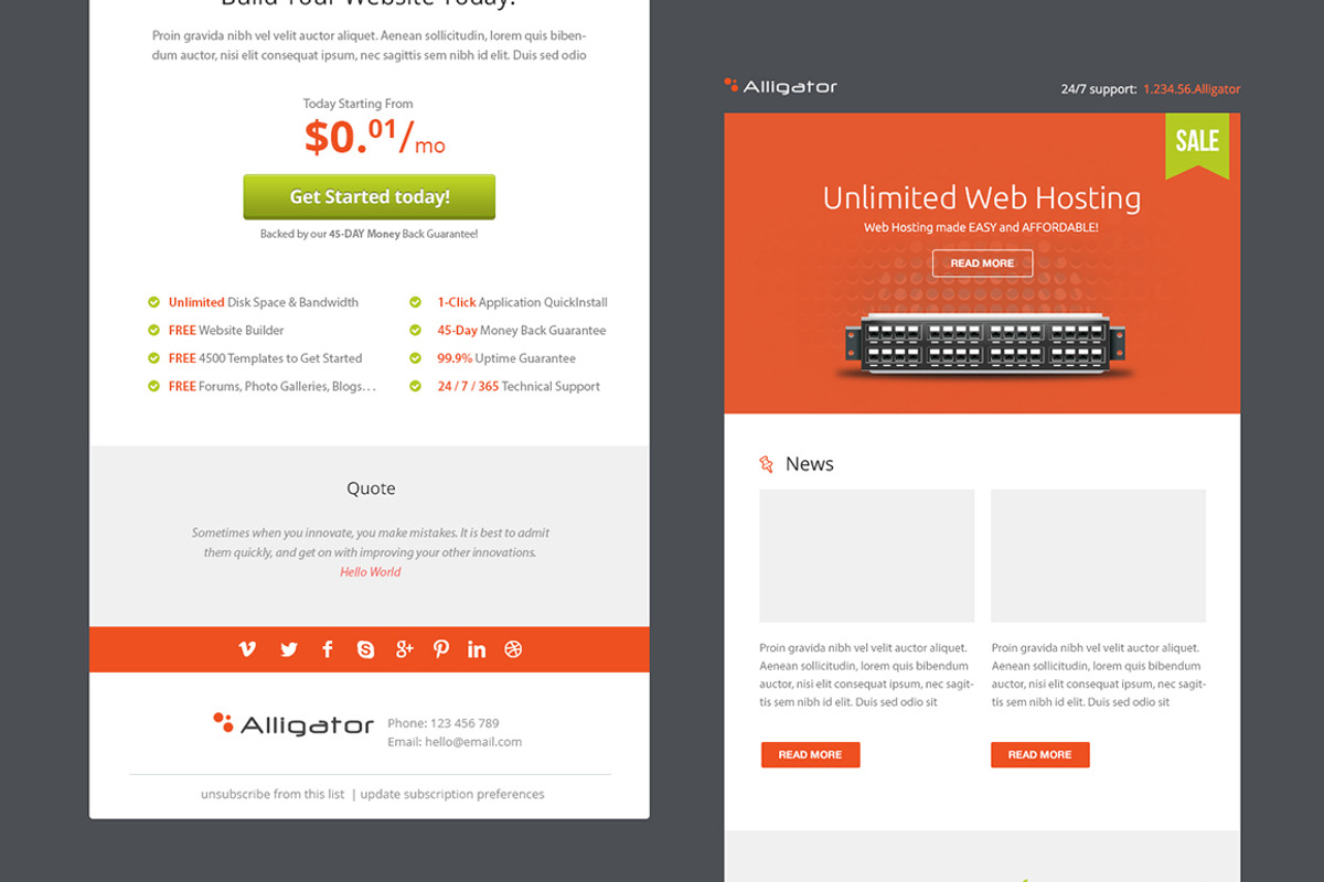 Alligator Business PSD EmailTemplate, an Email Template by Midnize Studio (Photo 3 of 3)