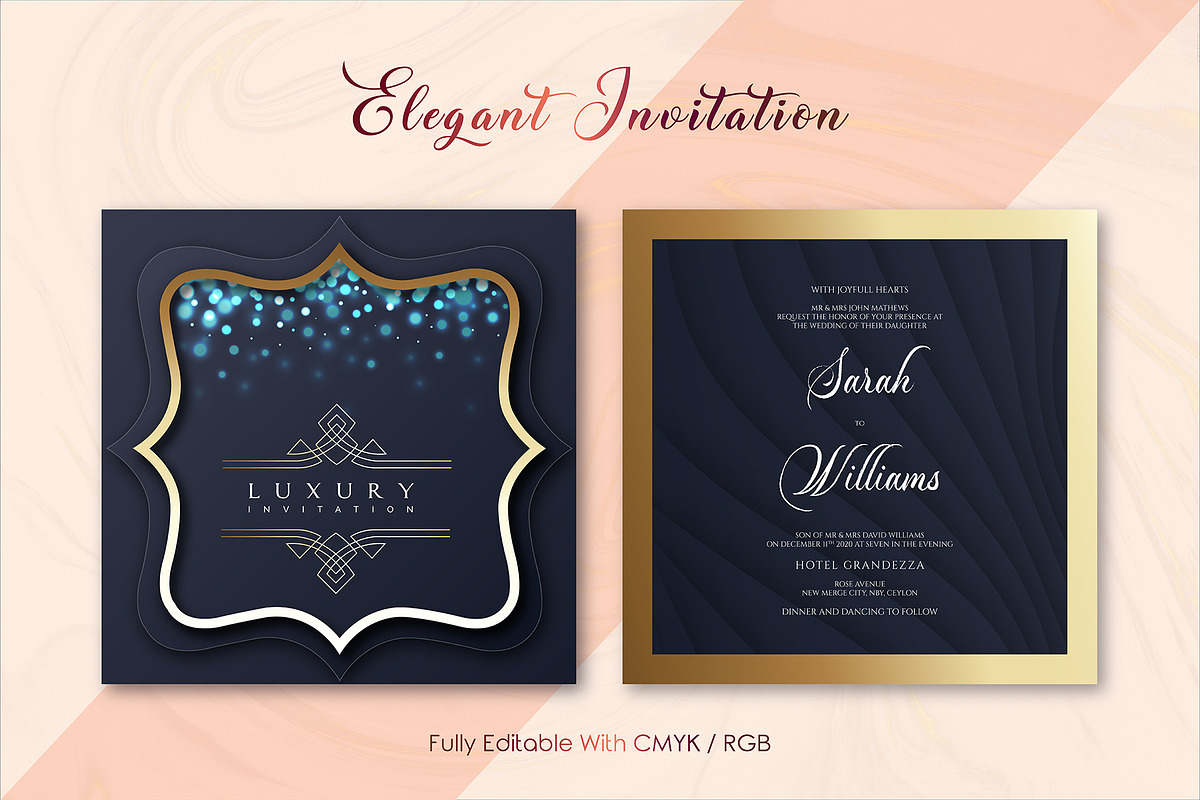 Elegant Invitation Template Ver : F, an Invitation Template by M6 Gallery