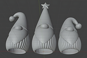Christmas Gnome Figurine STL 3D, a Characters & Person 3D Model by Design Station (Thumbnail 4 of 4)