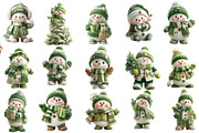 Christmas Snowman Clipart, an Illustration by Designworld (Thumbnail 2 of 5)