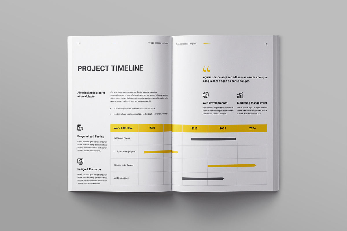 Project Proposal Template, a Brochure Template by Clicker-Stock (Photo 6 of 9)