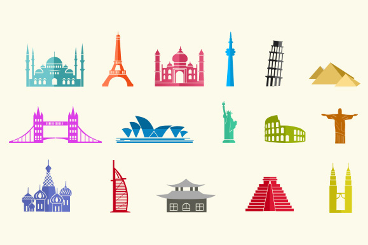 16 City Landmark Icons, an Icon by Creative VIP (Photo 1 of 3)