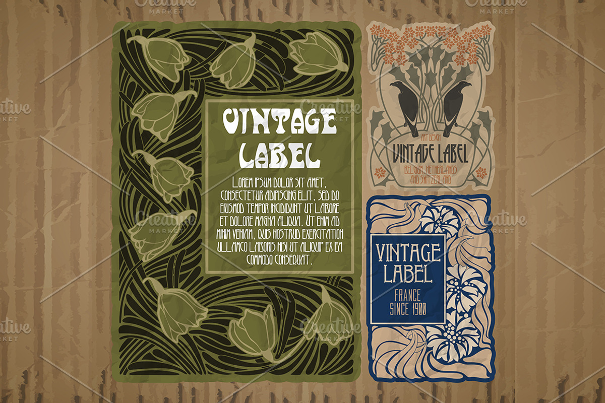 Label Art Nouveau - sets, a Decorative Illustration by Stanislav Kharchevskyi (Photo 4 of 12)