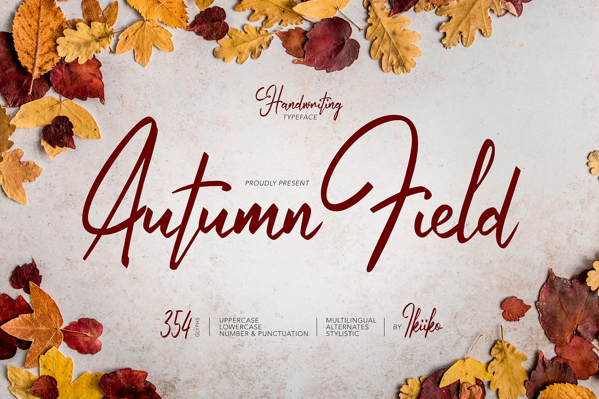 Autumn Field - Handwriting Type, a Script Font by ikiiko (Photo 1 of 7)