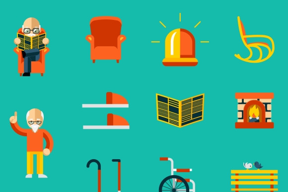 Elderly People Icons