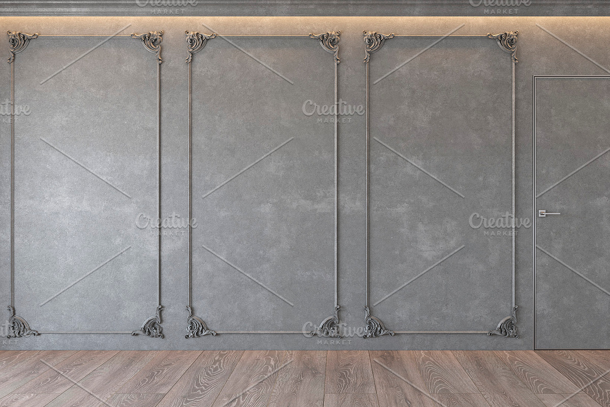 Modern classic gray interior, a Household Mockup by YKvisual
