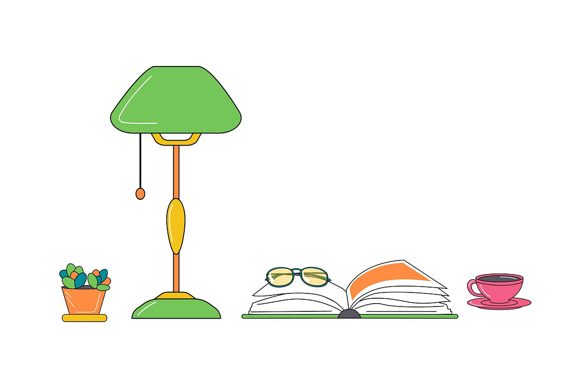 Books & Reading - Elements, Stickers, an Object Illustration by Verachana Dreams (Photo 8 of 11)