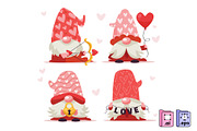 Valentine Love Gnome Set, a Seasonal Illustration by MISS CHATZ (Thumbnail 1 of 3)
