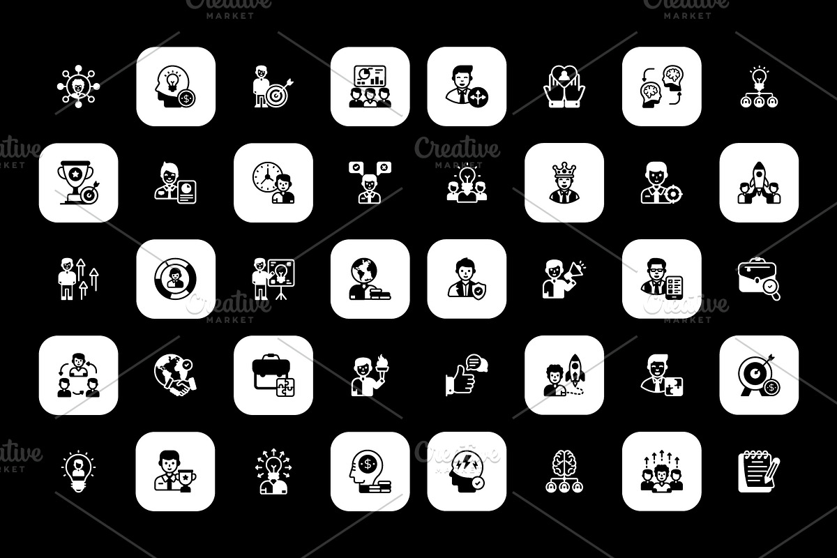 Leadership Glyph Icons, an Icon by Brickclay (Photo 5 of 7)