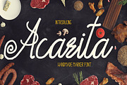 Acarita, a Script Font by OnlyTheOriginaLs (Thumbnail 1 of 6)