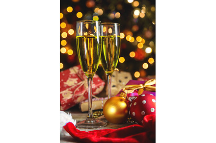 Christmas background with decoration, a Holiday Photo by yanadjana