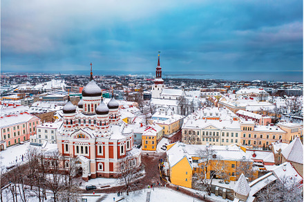 Aerial View of Tallinn in winter, an Architecture Photo by Nature and travel