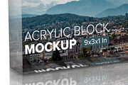 Landscape Acrylic Block Mockup, a Merchandise Mockup by Mockups by Carlos Viloria (Thumbnail 5 of 6)