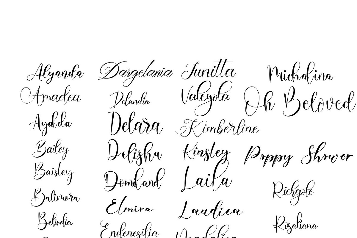 40 Cursive Font Bundle, a Script Font by PrintablesByFranklyn (Photo 1 of 3)