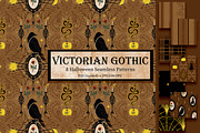 Victorian Gothic Halloween Patterns, a Pattern Graphic by Oksana Dovhopol Art (Thumbnail 1 of 7)