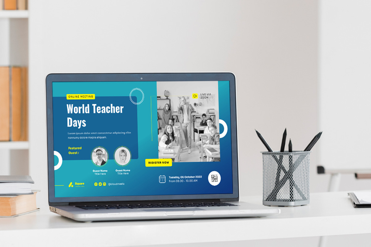World Teacher Day Digital Poster, a Templates & Theme by Rahardi Creative (Photo 2 of 4)