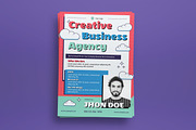 Retro Creative Business Agency Flyer, a Flyer Template by graphicook (Thumbnail 2 of 3)